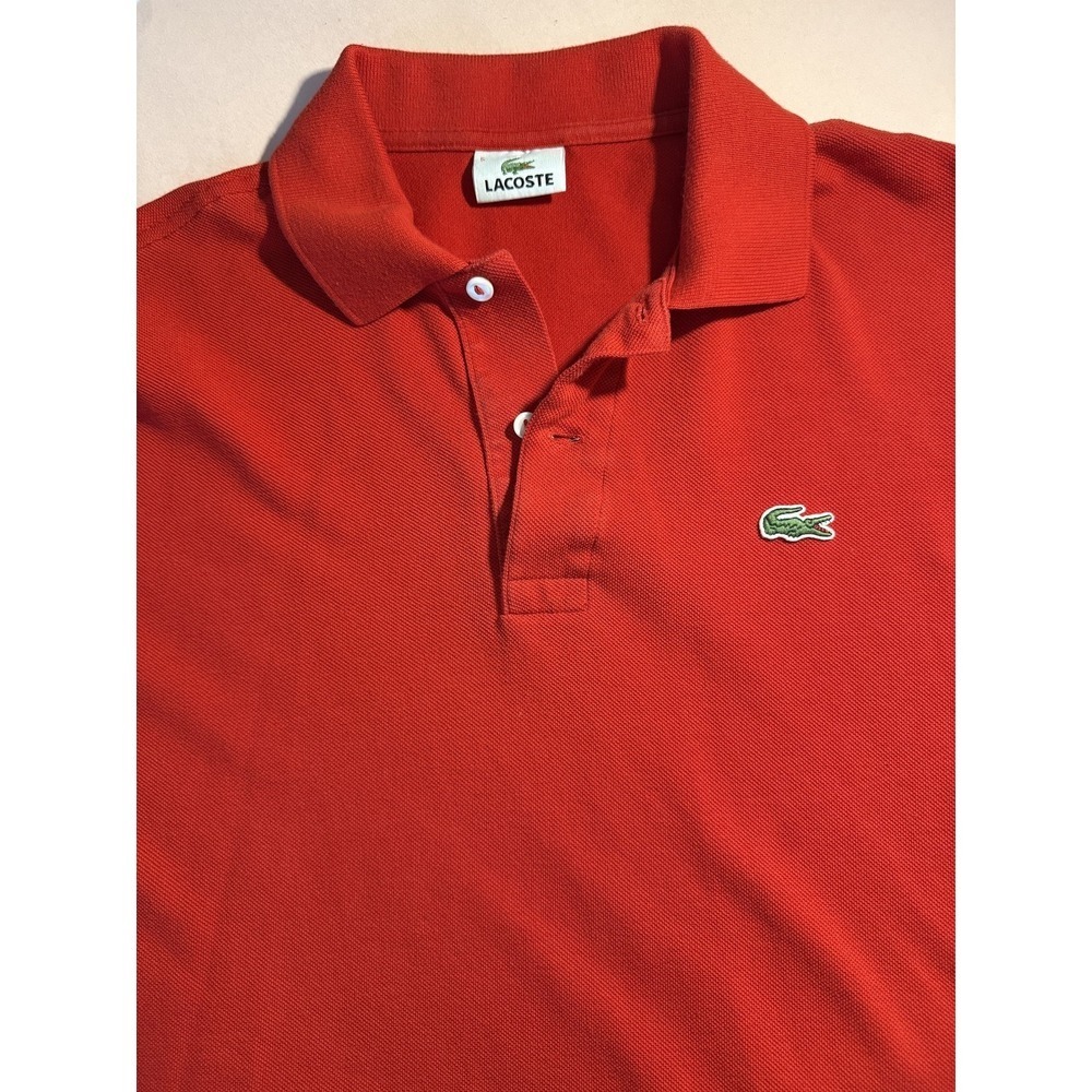 Lacoste Polo Red Men's Size 5 (S/M) – Classic 100% Cotton